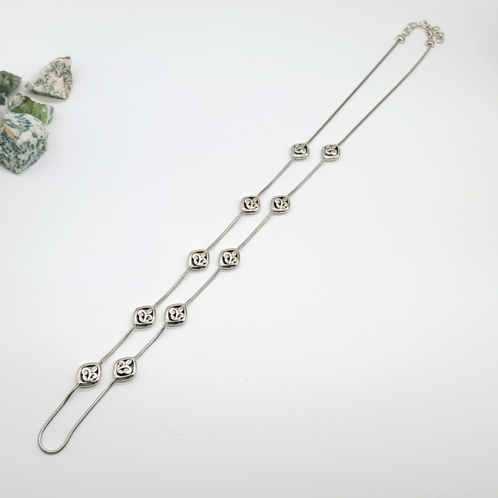 Brighton "EVE'S MAGIC" XL Layering Necklace w/ Abstract Diamond Stations - Picture 8 of 15